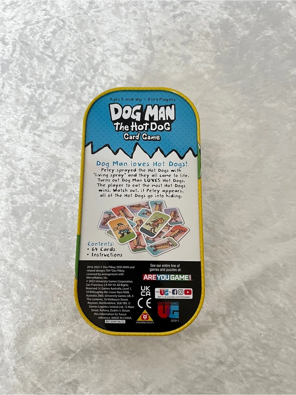 Dog Man The Hot Dog Card Game Ages 5 and -Up Kids Game